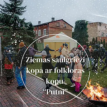 Ziemas saulgrieži kopā ar folkloras kopu "Putni"